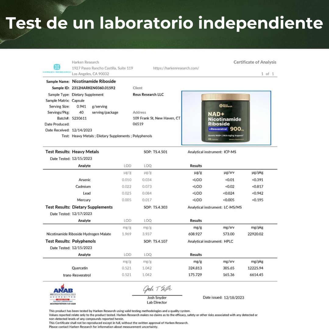 NMN Suplemento para mejorar NAD+