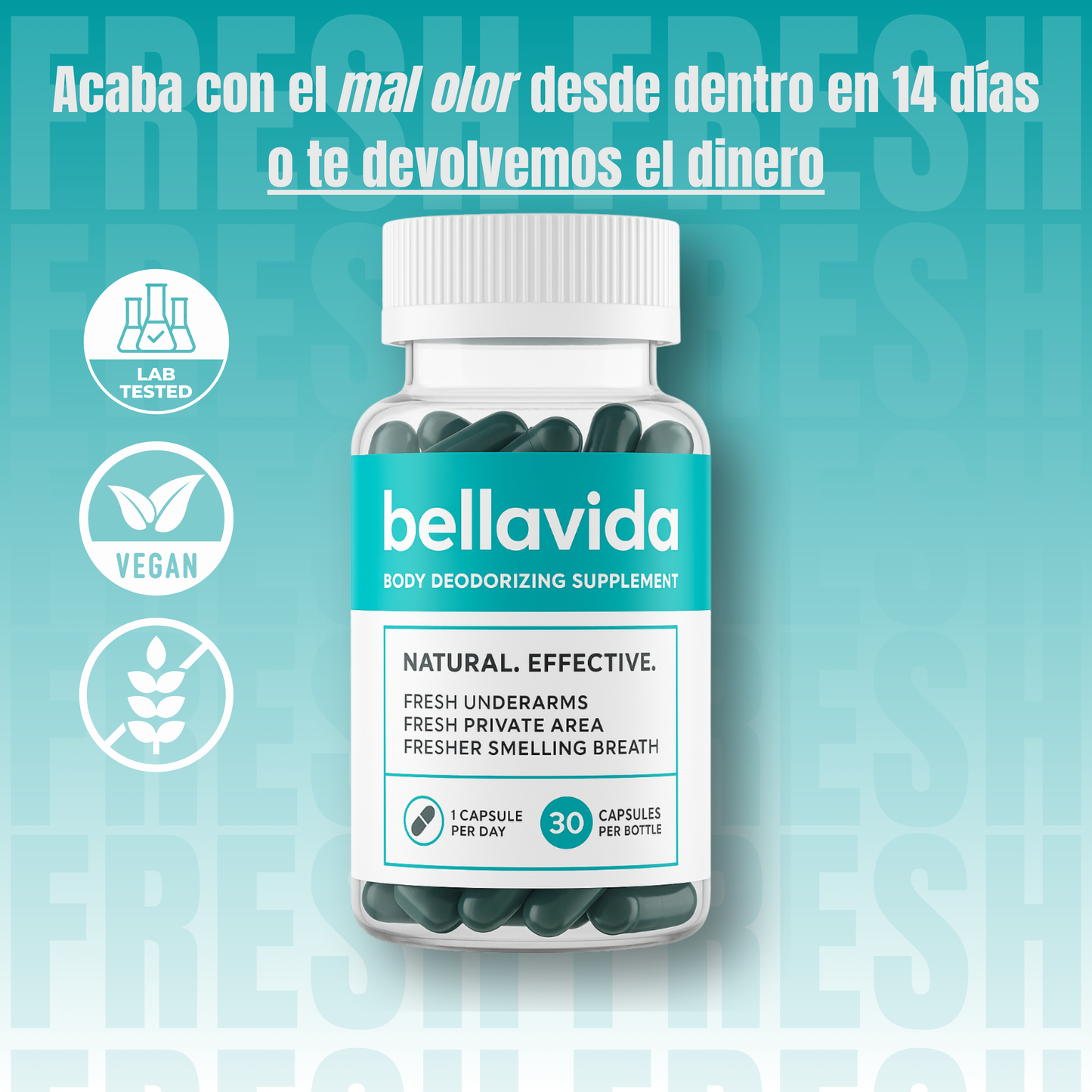 BellaVida Fresh - Desodorante Interno Natural